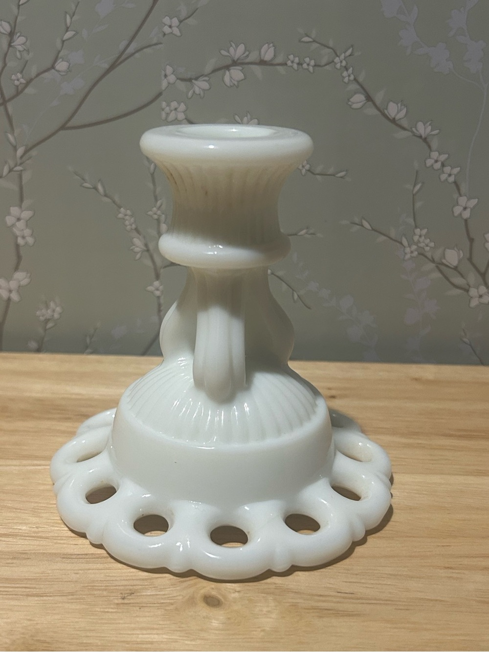 Vintage Westmoreland Doric Milk Glass Candle Holder
